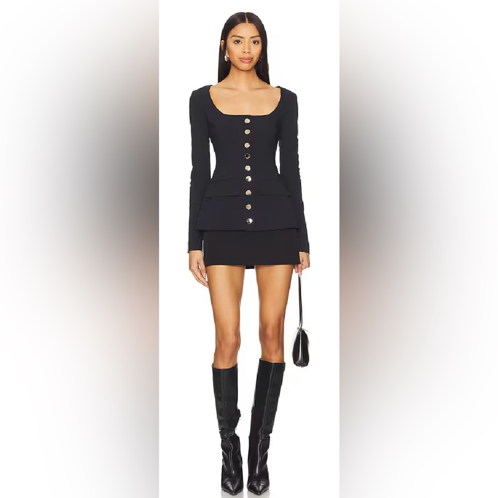 WeWoreWhat Boatneck Peplum Blazer NWT Size 8